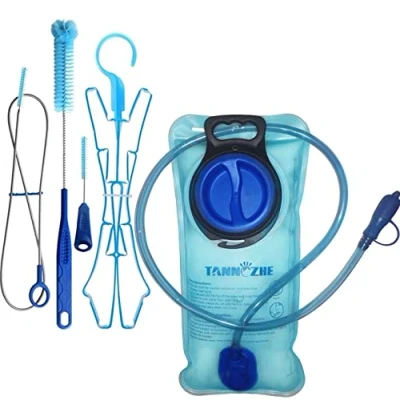 Afbeelding van TANNOZHE Hydratatie Blaas, Blauw 2 liter &amp; 4in1 borstel Set, 18*10*1.8, Trekking Rugzak