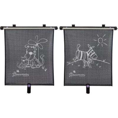 Afbeelding van Dreambaby auto zonnescherm Zebra+Tijger (2 stuks)