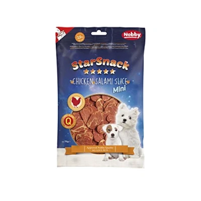 Afbeelding van NOBBY STARSNACK MINI CHICKEN SALAMI SLICE 16 X 70 GRAM
