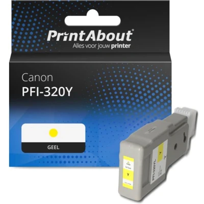 Afbeelding van Huismerk Canon PFI 320Y Inktcartridge Geel Hoge capaciteit