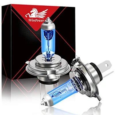 Afbeelding van WinPower 24V H4 P43t Halogen Bulbs 75/70W Super Bright Ultra White Headlight Bulb 64196 Hi/Lo Beam 5000K 5500K for Lorry/Truck, 2 Lamps