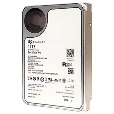 Afbeelding van Seagate 12 TB ST12000DM0007 BarraCuda Pro 3.5inch 7200 RPM interne harde schijf (Refurbished)