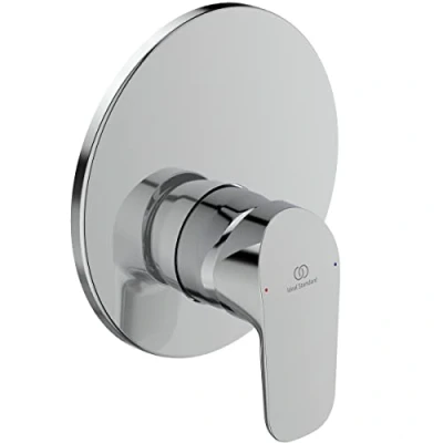 Afbeelding van Armatuur/douche armatuur CERAFLEX bouwset 2 eengreeps voor wandmontage met rozet 163 mm van kunststof en hendel metaal CLIck patroon, oppervlak: chroom