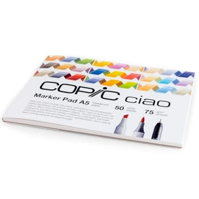 Afbeelding van Copic Ciao Marker Pad, 50 vellen markeerpapier DIN A5, 75g/m² tekenpapier voor markers, ultrawit, zuurvrij, chloorvrij