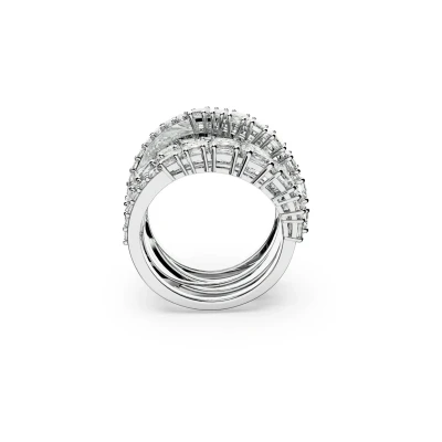 Afbeelding van Swarovski 5584650 Twist Ring Wrap Zilverkleurig maat 52