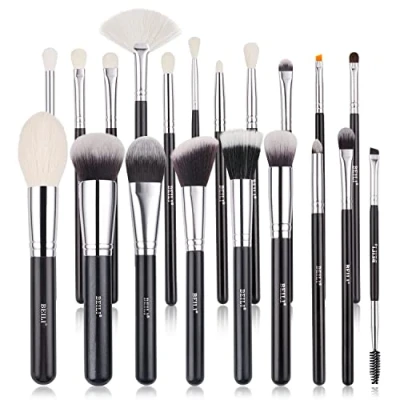 Afbeelding van BEILI Make up Borstels 20 stks Professionele Borstel Set Natuurlijke Geitenhaar Premium Synthetische Kabuki Foundation Gezicht Poeder Fan Contour Concealer Oogschaduw Wenkbrauw Eyeliner Cosmetische Kit