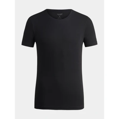 Afbeelding van OLYMP Level Five Body Fit T Shirt ronde hals zwart, Effen