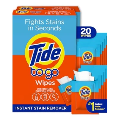 Afbeelding van Tide to Go Instant Stain Removing Wipes, 10 Count Wipes (Pack van 2)