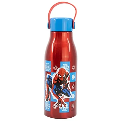 Afbeelding van Stor Drinkfles van aluminium, Flexi handgreep, 760 ml Spiderman Arachnid Grid