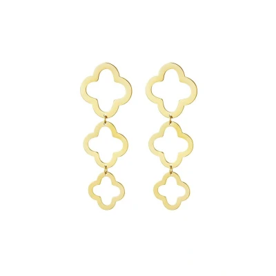 Afbeelding van Bijoutheek Oorknoppen Statement Clovers Goud