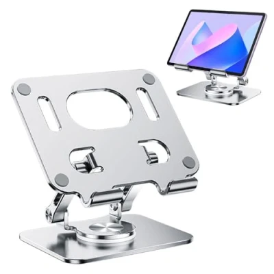 Afbeelding van Peppy Tabletstandaard Verstelbare tablethouder en draagbare monitorstandaard voor bureau Compatibel iPad Pro, Galaxy Tab, MacBook