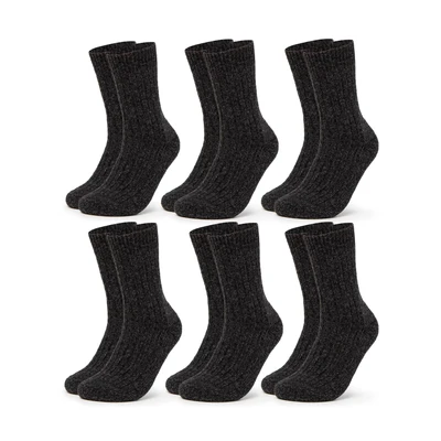 Afbeelding van Occulto 6 PACK Norwegersocken Sokken, Heren, Maat: 39 42, Anthrazit