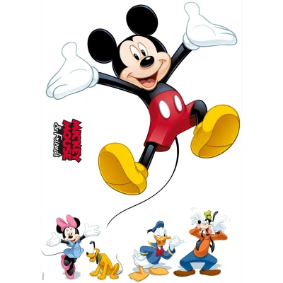 Afbeelding van Komar Wandfolie Mickey and Friends 50x70 cm (breedte x hoogte), zelfklevende wandtattoo (5 delig)