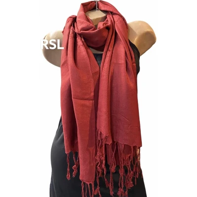 Afbeelding van Sjaal lang effen kleur donkerrood 185/75cm