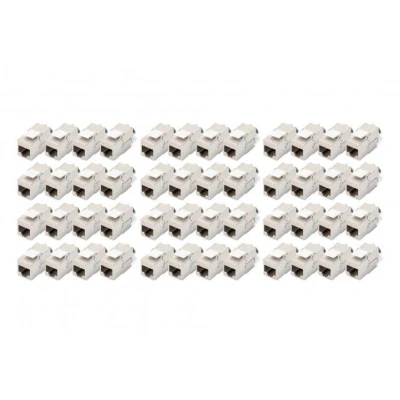 Afbeelding van DIGITUS Keystone module Cat 6A Afgeschermd 48 stuks RJ45 bus 500 MHz 10GBase T AWG 26 22 Montage zonder gereedschap