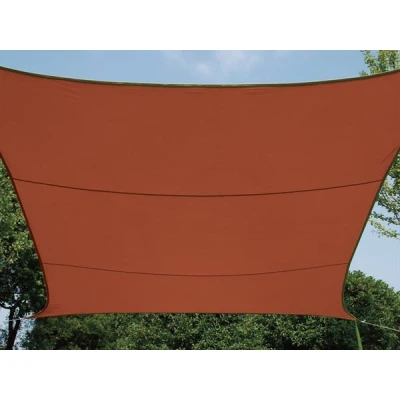 Afbeelding van Perel Schaduwdoek, waterafstotend, 4 x 3 m, 160 g/m², polyester, rechthoek, terracotta