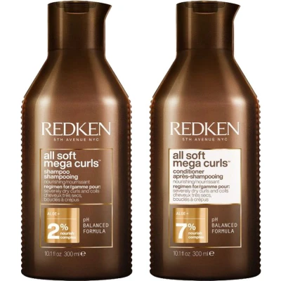 Afbeelding van Redken All Soft Mega Curls Shampoo 300ml + Conditioner bundel/set/pakket