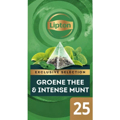 Afbeelding van Lipton Exclusive Selection Groene thee &amp; Intense munt 25 theezakjes
