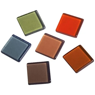 Afbeelding van Rayher Acryl mozaïek, transparant 1x1cm, ca. 205stuks, SB Box 50g, kleurrijke mix, vierkant, kunststofstenen, kunststofmozaïek doorschijnend, 14540999, kleurrijk