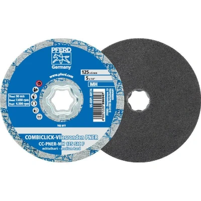 Afbeelding van PFERD 42002156 COMBICLICK geperste vliesschijf CC PNER Ø 125 mm middelhard SiC, fijn voor finish