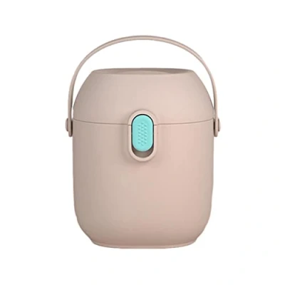 Afbeelding van 450 ml melkpoeder bewaardoos met lepel, baby dubbel luchtdicht melkpoederdispenser, draagbare container doos box BPA vrij snacks fruit opslag (roze)