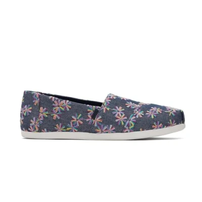 Afbeelding van TOMS Alpargata Cloudbound instappers voor dames, Navy Multi Geborduurde Bloemen, 35.5 EU