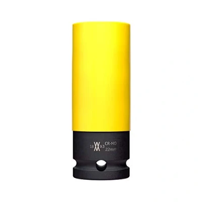 Afbeelding van Krachtdoppenset 22 mm voor aluminium velgen slagschroevendraaier van WIESEMANN 1893 I Kracht doppenset Krachtdoppen Impact Socket 0,5 inch 80331