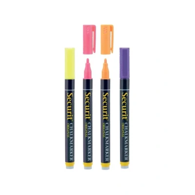 Afbeelding van Securit wisbare krijtstiften 2mm assorti (4 stuks)