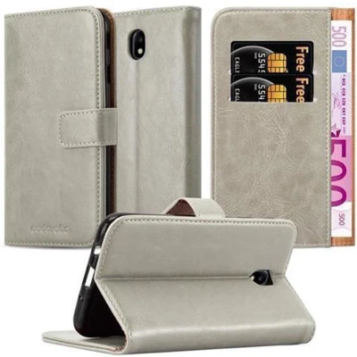 Afbeelding van Cadorabo Hoesje geschikt voor Samsung Galaxy J5 2017 in CAPPUCCINO BRUIN Beschermhoes met magnetische sluiting, standfunctie en kaartvakje Book Case Cover Etui