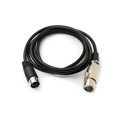 Afbeelding van System S Audiokabel 150 cm XLR 3 polige bus naar DIN 5 stekker adapter in zwart