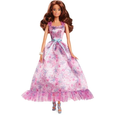 Afbeelding van Mattel Signature pop met blond haar en zwart witte avondj