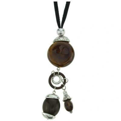 Afbeelding van Behave Lange ketting met keramieke kralen.