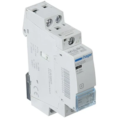 Afbeelding van Hager magneetschakelaar ac esd 2no 25 1 400v 5 3 kw u spoel 24v 50hz 60hz esd225