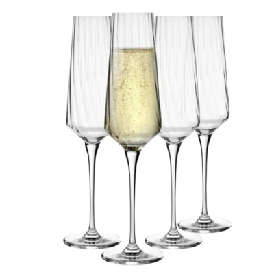 Afbeelding van Krosno Avant Garde Lumi Champagneglazen, 180 ml, Set van 6, Hoogwaardig Glas, Elegant en Modern Design, Perfect voor Champagne Mousserende Wijn, Gemaakt in Europa