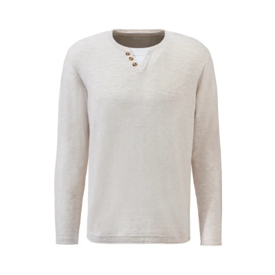 Afbeelding van H.I.S Gebreide trui met hoogwaardige halsopening in double layer look