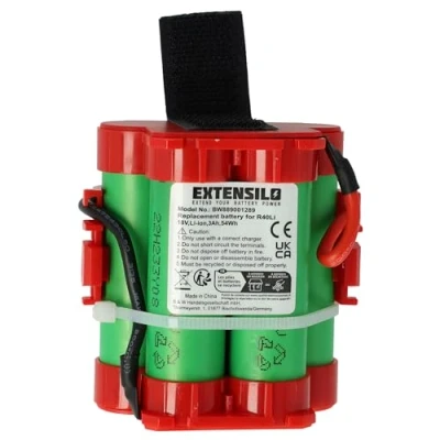 Afbeelding van EXTENSILO Accu compatibel met Gardena R80Li, R75Li, R70Li, R80 grasmaaier (3000mAh, 18V, Li Ion)