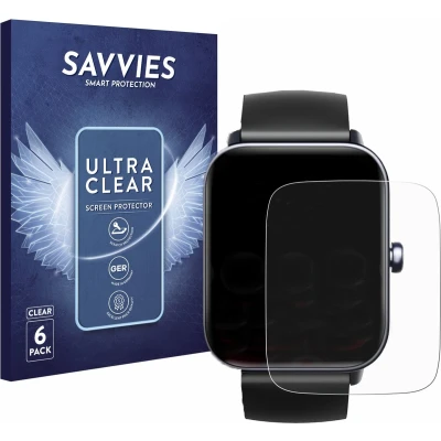 Afbeelding van Savvies Screenprotector voor Fitpolo IDW19 1.8&quot; Folie Beschermfolie transparant (6 Stuks)