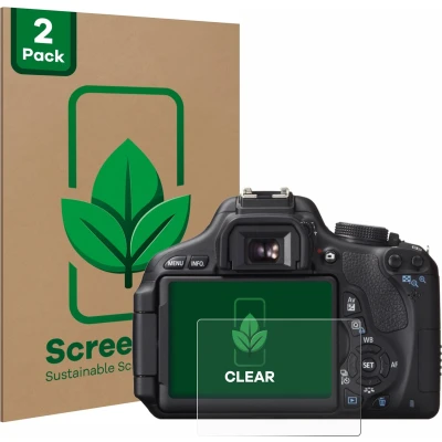 Afbeelding van ScreenLeaf Screenprotector voor Canon EOS 600D Duurzame schermbescherming Folie Beschermfolie transparant (2 Stuks)