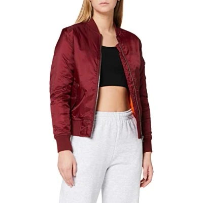 Afbeelding van Urban Classics Basic Bomber jacket XS Bordeaux rood