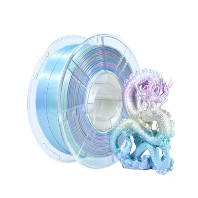 Afbeelding van iBOSS Meerkleurig PLA+ filament 1,75 mm, PLA Plus zijde regenboog 3D printerfilament, 1 kg, kleurverandering printfilament, macaron