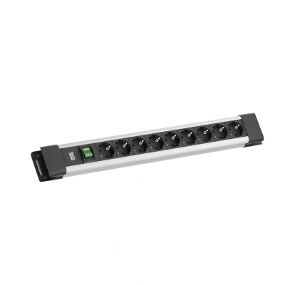 Afbeelding van BACHMANN CONNECTUS 9xCEE7/3, 1xSchalter 2,0m CEE7/7 Grau