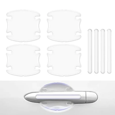Afbeelding van 8 Stuks Beschermfolie Autodeurgreep Voor VW T6 2019 , Autodeurgrepen Lakbeschermingsfolie Zelfklevende Deurgreep