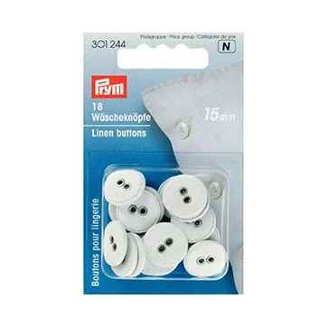 Afbeelding van Prym Linnenknopen 15mm Wit