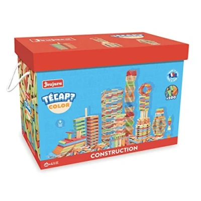 Afbeelding van JeuJura jeujuraj8339 Kleur &quot;Tecap&quot; baksteen en blok speelgoed (500 stuks)