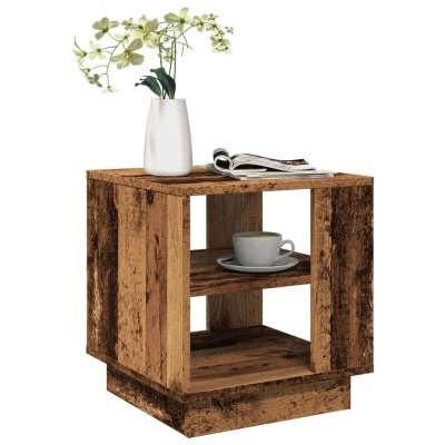Afbeelding van vidaXL Salontafel 40x40x43 cm bewerkt hout oud houtkleurig