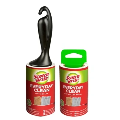 Afbeelding van Scotch Brite Everyday Clean Pluisroller + vervangende pluisroller, elk 56 vellen, 2/pak