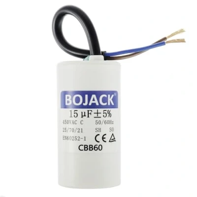 Afbeelding van BOJACK CBB60 450V 15uf condensatorstarter elektromotor, 50/60HZ aanloopcondensator met draad