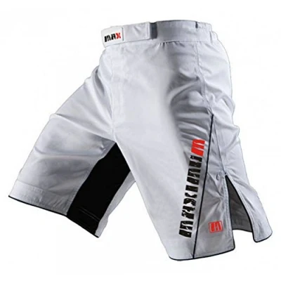 Afbeelding van Sanguine Shorts voor vechtsporten zoals MMA, kooivechten, worstelen, kickboksen, gymbroek, Wit, L
