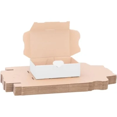 Afbeelding van verpacking Maxi postdozen, 160 x 110 50 mm, maxibrief, wit, MB 1, binnenmaat van 150 105 46 verzenddoos, vouwdoos, boekenzending, optimaal geschikt voor verzending, 100 stuks