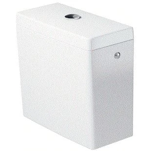 Afbeelding van Duravit starck 3 reservoir wit wondergliss 6 3l ewl klasse 2 met binnenwerk dual flush voor aansluiting links rechts chroom 09200000051